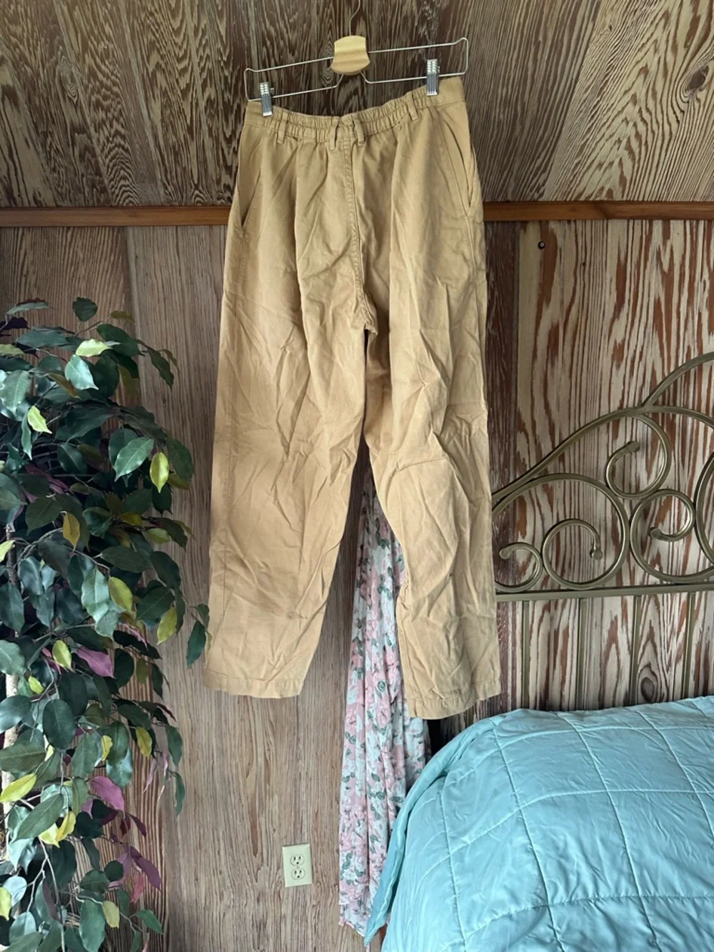 Big Bud Press High Waisted Trousers Tan - Picture 3 of 3
